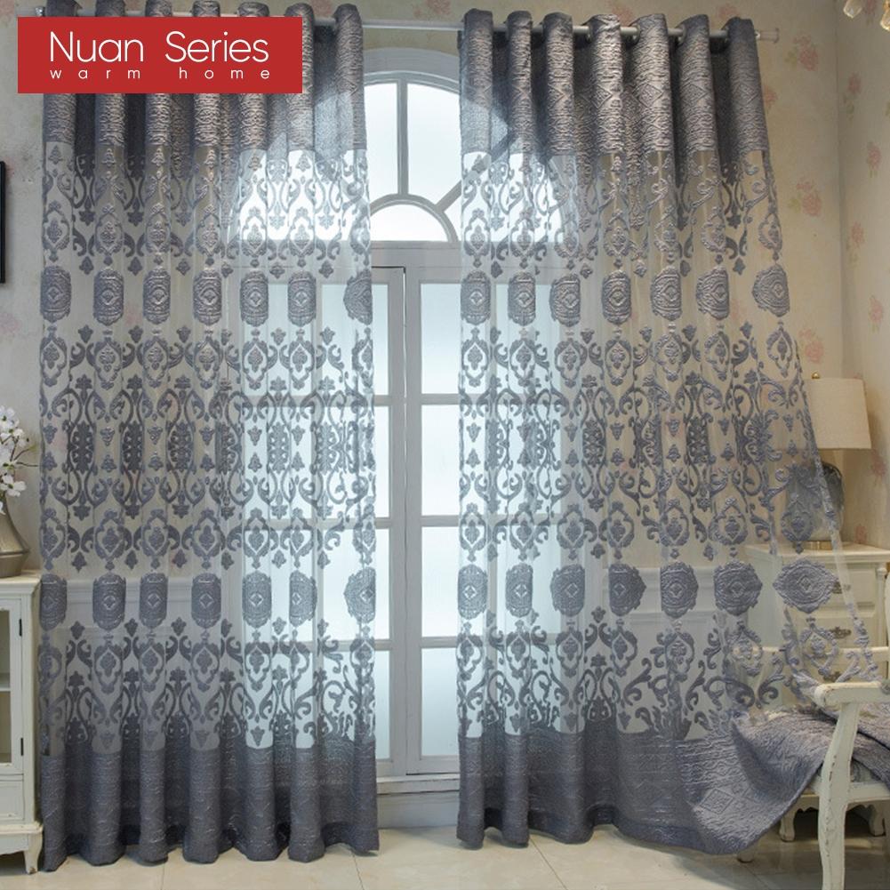 1 Stück Nuan-Serie, modische und elegante halbverdunkelnde Vorhänge im europäischen Stil für Wohnzimmer, Schlafzimmer, Heimdekoration