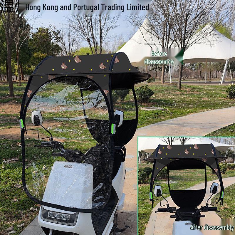 Stříška na elektrokolo: Plážový přístřešek odolný proti dešti a větru