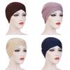 Knitted Turban Cap With Cross Front Style For Women Summer Winter Fashion