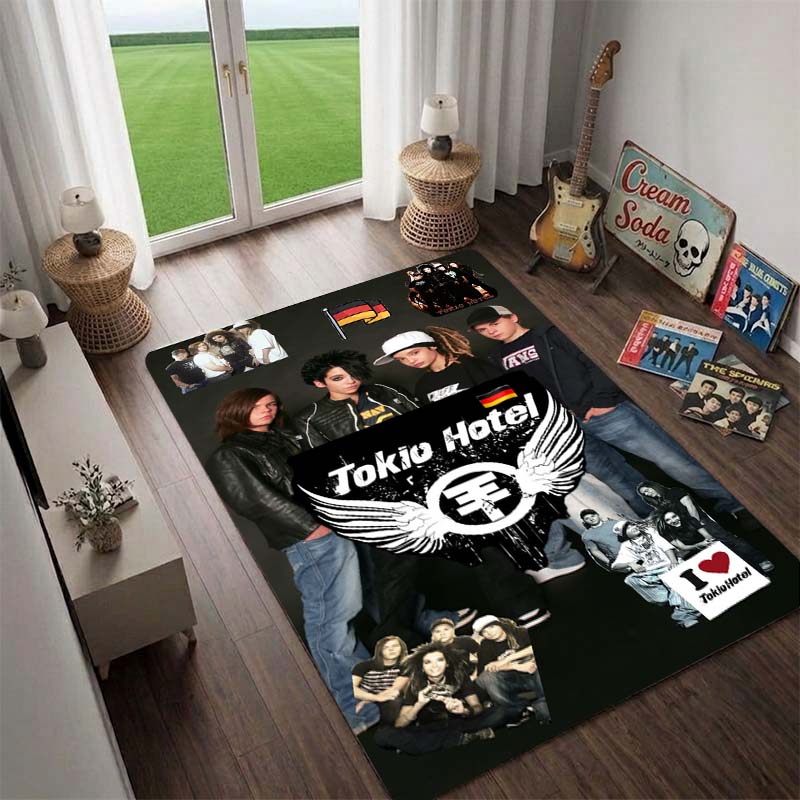 Germany Tokio Hotel Rug, Floor Mat for Computer Chair, Doormat,Living Room Rug, Bedside Carpet