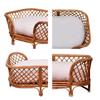 Eco Decx Rattan Pet Bed Without Cushion, Natural Woven Design | 80 * 52 * 41 cm
