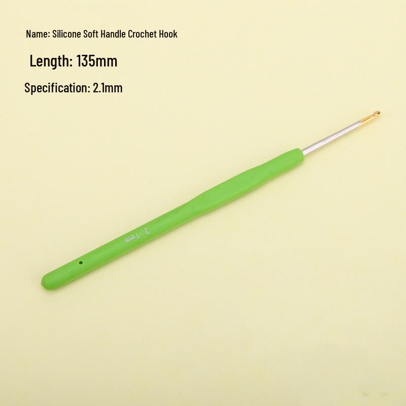 Candy-colored Crochet Hook with Gold-Plated Head - Soft Handle for DIY Sweaters, Shoes, and Hats