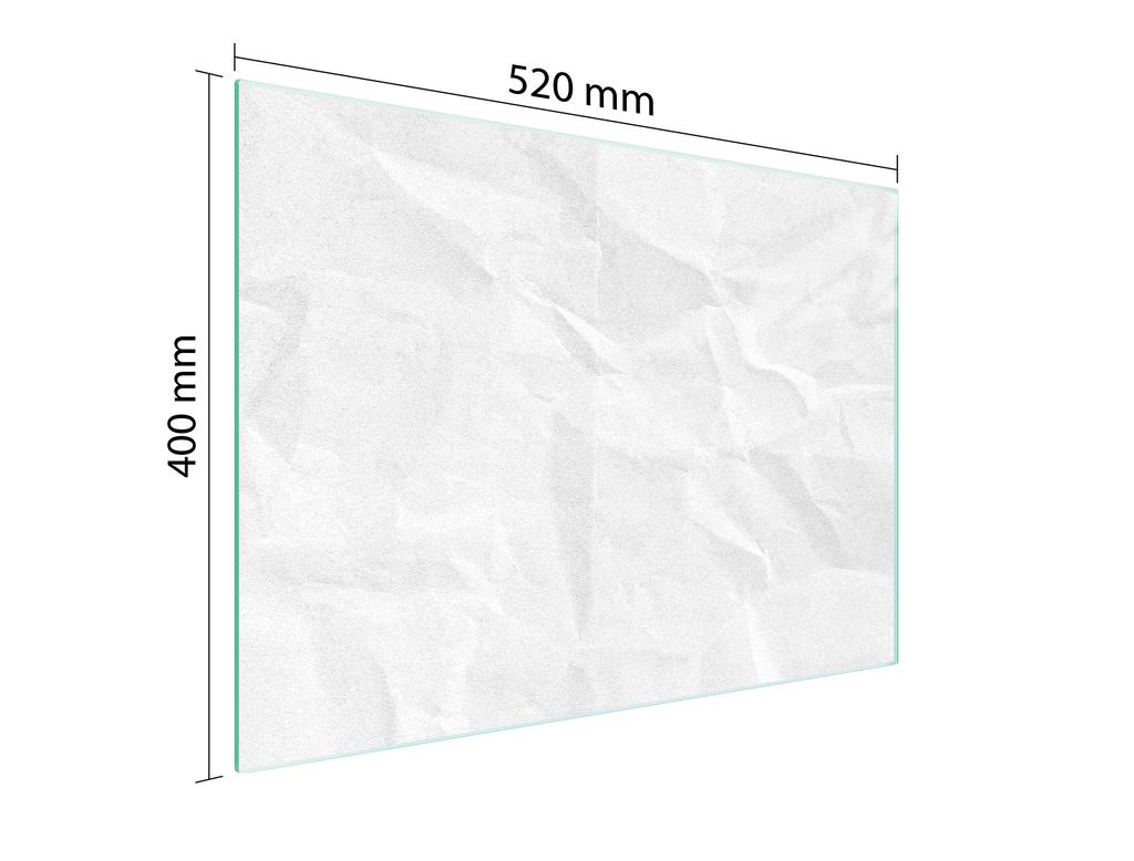 GLAS-SCHNEIDEBRETT 52x40 WEISS