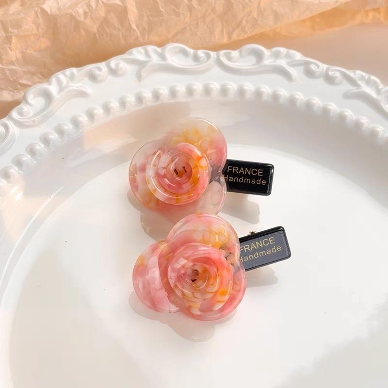 Rose Flower Acetic Acid Hair Clip AtmosphereSide Bangs ClipGirlish Side Clip Broken HairDuckbeak Clip Hair Accessory