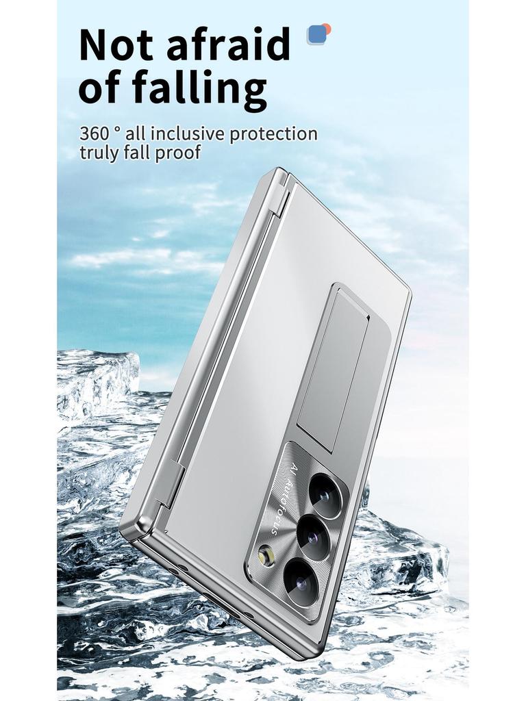 Samsung Z Fold7/6 Aluminum Alloy Phone Case with Dual Hinge Pen Slot