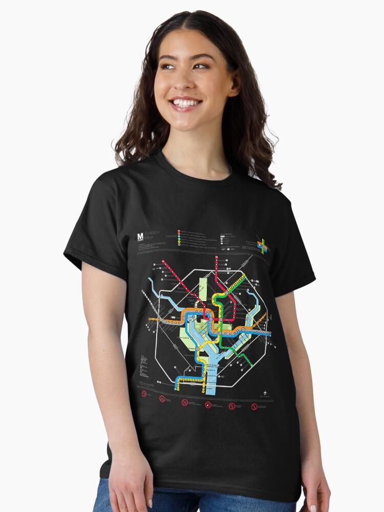 Metro Washington DC Metro Map Silver Line Classic T-Shirt