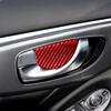 4Pcs Red Carbon Fiber Door Handle Bowl Sticker Cover For Infiniti Q50 Q60 14-19