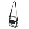 Transparent Messenger Bag PVC Shoulder Bag with Adjustable Strap for Daily Shopping Beach Traveling