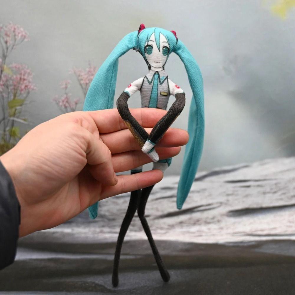 Kasane Teto Plush Anime Peripheral Twistable Shape Cotton Doll Hatsune Miku Stuffed Internal Wire Soft Cute Teto Plush Toy Gifts