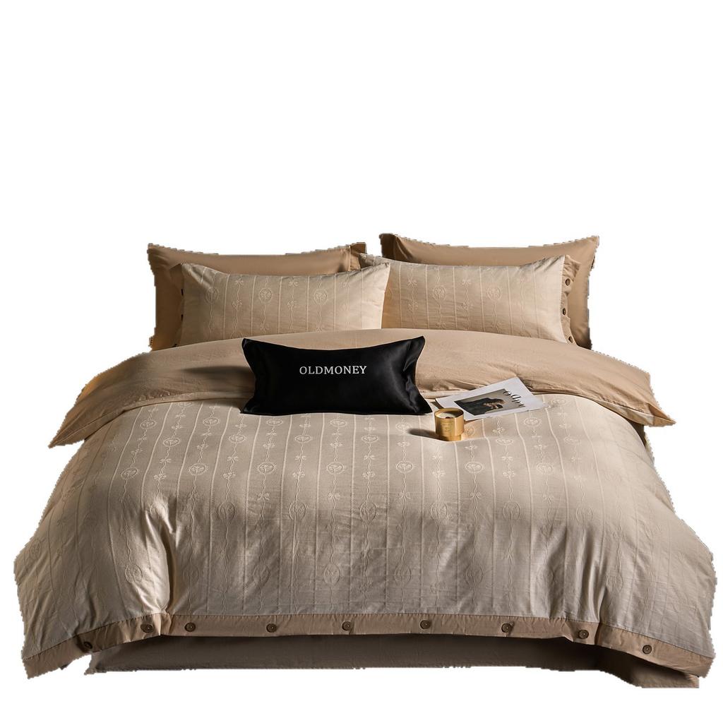 Class A Long-Staple Cotton Jacquard, Cotton Pure Cotton Ground Thickened Quilt Cover, High-Grade Light Luxury Sheets