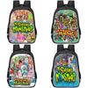 Durable Nylon My Singing Monsters Backpack With Vibrant Prints For School Kids