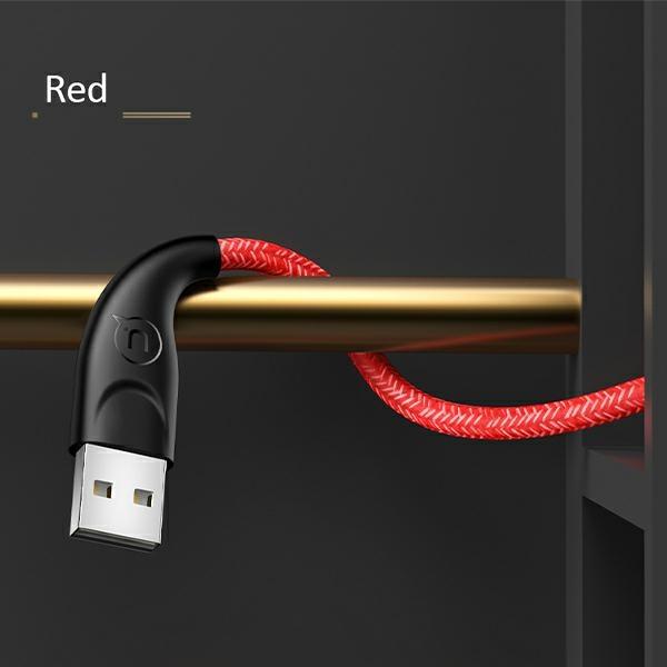 Usams Kabel Pleciony U41 Lightning 3M2A Czerwony/Red Sj397Usb02 (Us-Sj397) Fast Charge