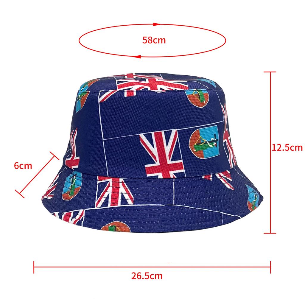 Fisherman's Hat for Spring/Summer Sports, Soccer, and Basketball Events with National Flag Design