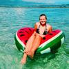 Watermelon Pool Float Inflatable Swim Tube Swim Accessory Swimming Ring For Summer Water Sports Swimming Circle Swim  Float