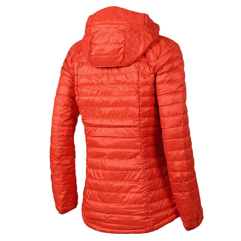 Adidas Down Jackets Women's Orange Hooded Non Detachable Moderate A98469