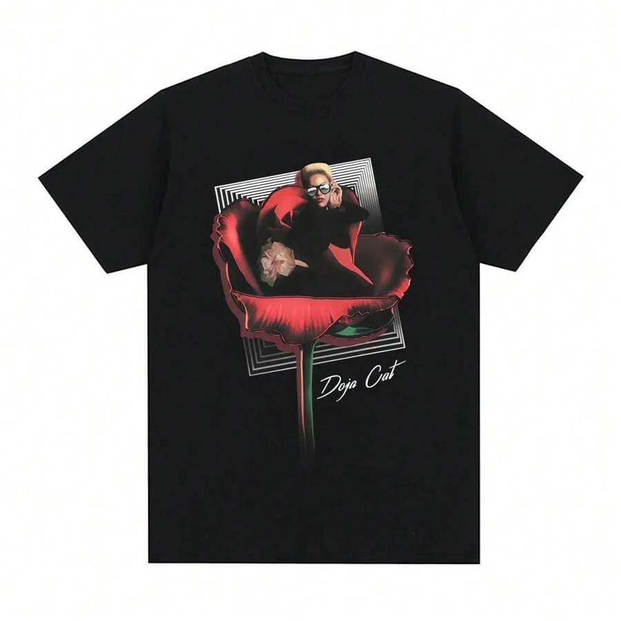 

Doja Cat VIE Glamour Merch T Shirt Fan Gifts Men s Clothing Harajuku Fashion T-Shirts Casual Cotton Cozy Oversized Streetwear 5XL різнокольоровий