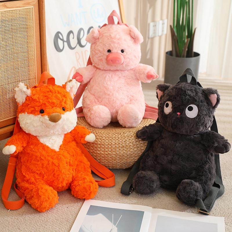 Smiling Frog Tutu Backpack Bear Rabbit Sheep Elephant Crossbody Bag Doll Plush Toy Girl Backpack