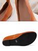 Johnature Retro Ethnischer Stil Höhensteigernde Schuhe Echtes Leder Handgefertigt Runde Zehenkeilabsatzschuhe