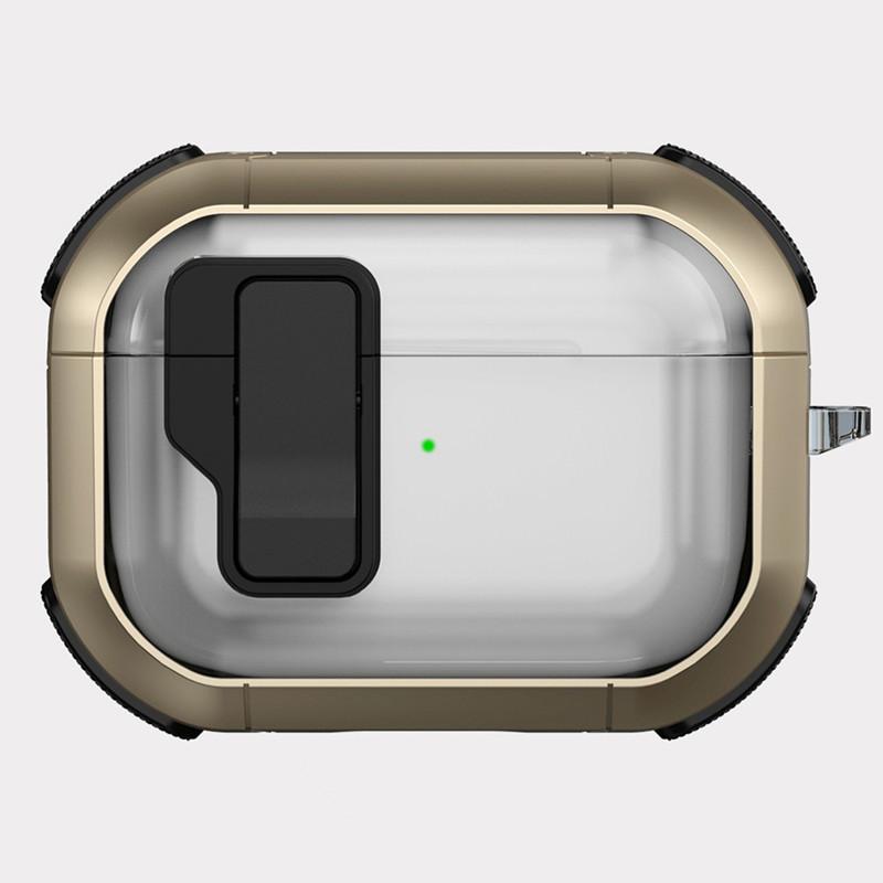 Applicable AirPods Pro1 Apple Bluetooth Headset Cover Transparent TPU with Switch Mecha 1st Generation Anti-drop Protective Cover