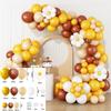 Colorful Macaron Daisy Wedding Dessert Table Decoration Set with Balloon and Flower Garland