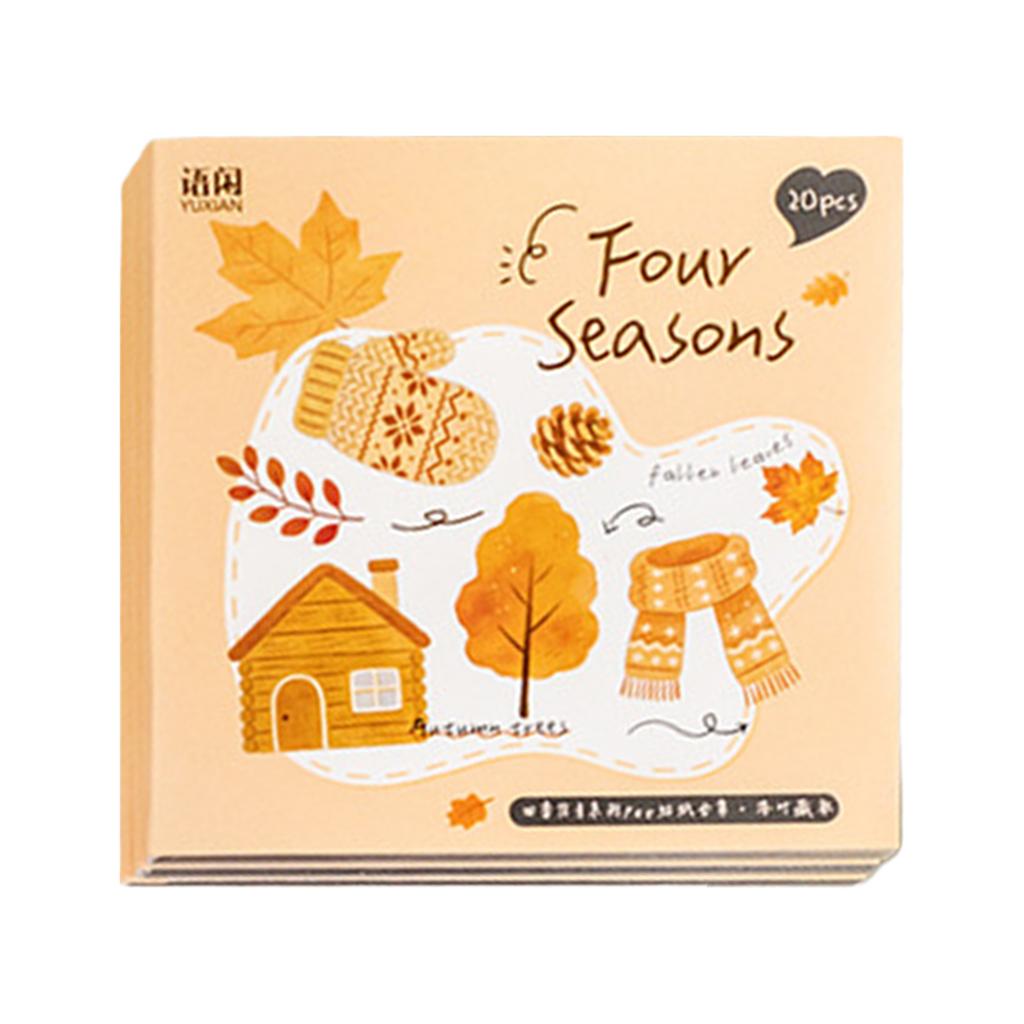 Four Seasons Theme PET Sticker Book for DIY Journal Decoration Waterproof Sticker for Creative Handcraft Lover