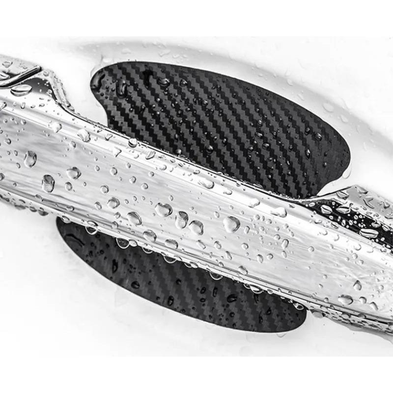 16/8/4 Sztuki Folii Ochronnej na Klamki Drzwi Samochodowych, Naklejki z Włókna Węglowego, Osłony Odporne na Zarysowania, Akcesoria Zewnętrzne