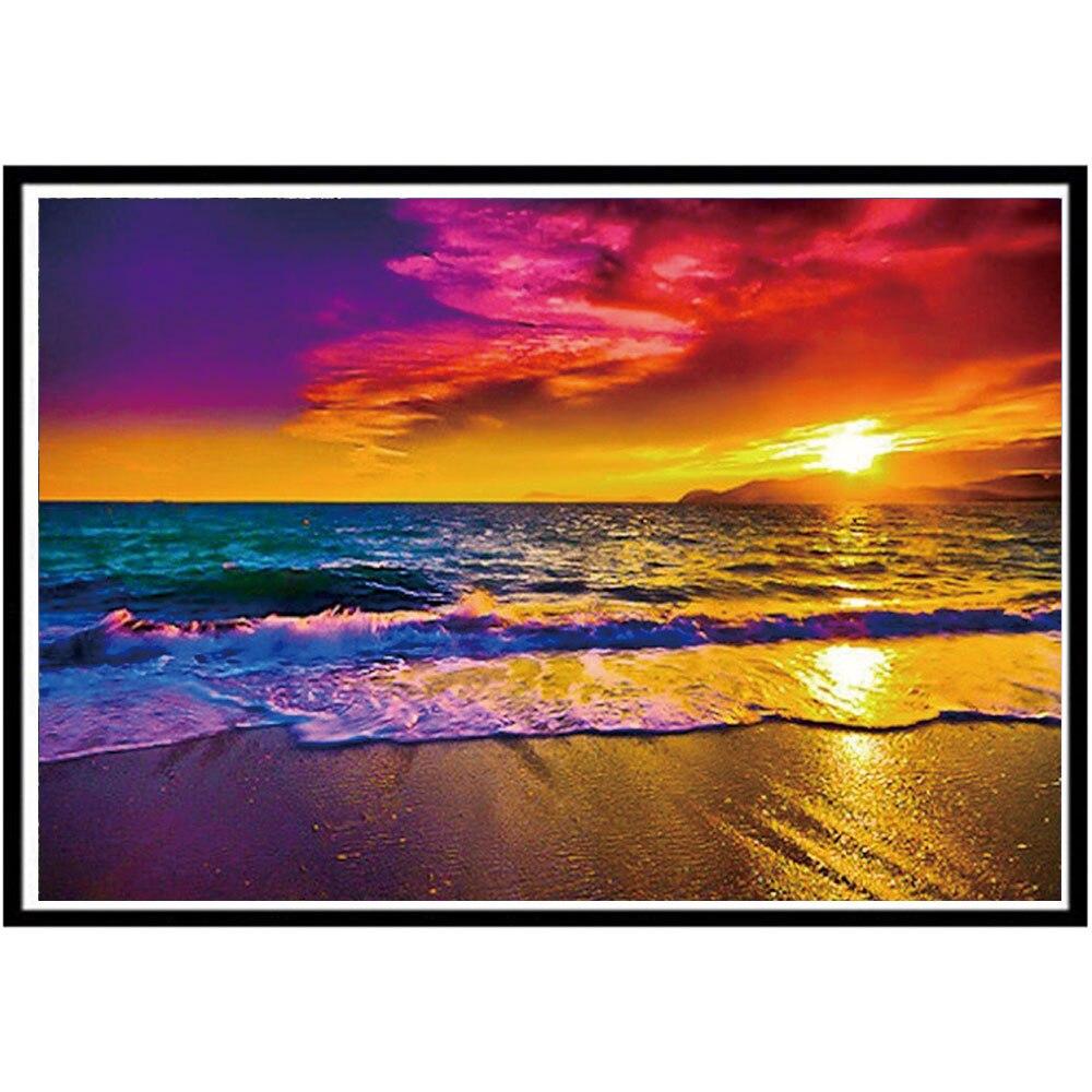 

5D алмазная живопись DIY серия с видом на море полный алмаз ручной работы Алмазная вышивка мозаика узор украшение для дома, спальни подарок Full Round 20x30CM