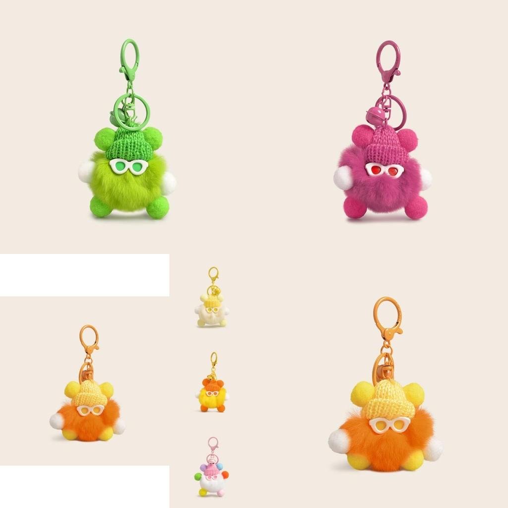 Adorable Plush Cartoon Rabbit Fur Keychain Pendant For Cute Accessory Gifts