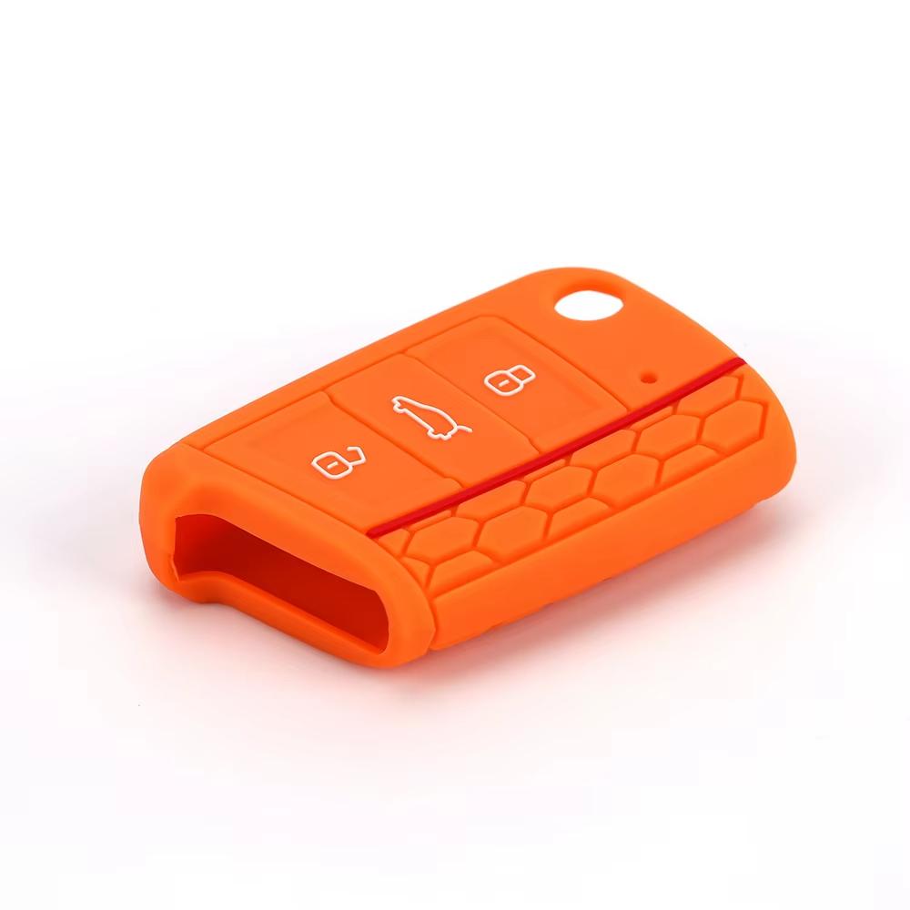 Car Key Cover Case Silicone Shell For VW Golf 7 MK7 VII Tiguan Polo Skoda Octavia A7 Kodiaq Seat Ateca Leon