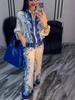 New Summer Fashion 3D Printed Floral Baseball Shirt & Pants Set with Drawstring