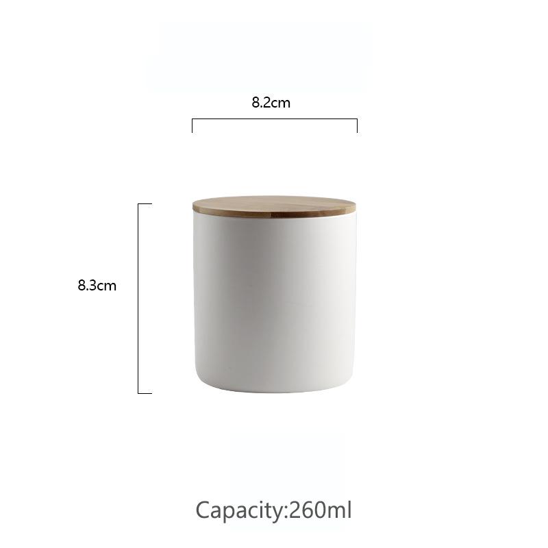 

European Ceramic Storage Jar Canister Minimalist Style Kitchen Sealed Grain Dispenser Home Coffee Tea Sugar Container Organizer