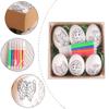Set/6pc Colorful Easter DIY Hand Painted Eggs Easter Drawing Eggs Kit 6Dying Markers Simulation Hand Painting Decoration