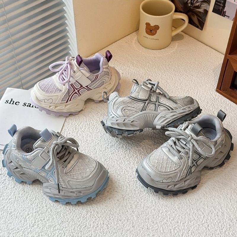 Children's Breathable Sports Shoes Girls' Mesh Casual Shoes Students' Lightweight Running Shoes