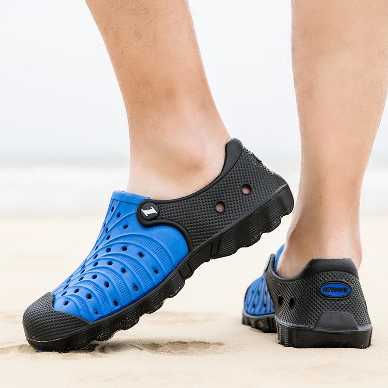 Summer Men's Slippers Hollowed Beach Sandals Casual Holiday Garden Hole Shoes Summer Men's Slippers Hollowed Beach Sandals Casual Holiday Garden Hole Shoes