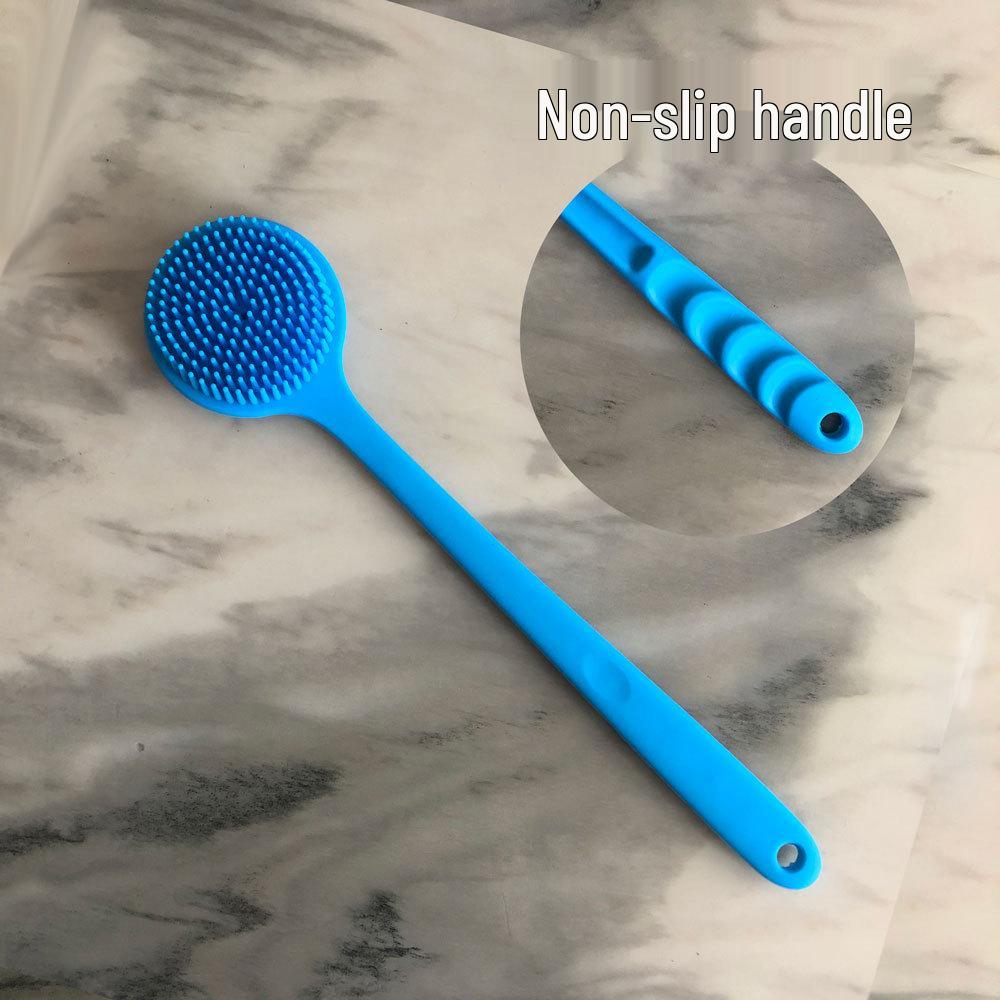 Silicone Long-Handle Exfoliating Shower Brush & Back Scrubber