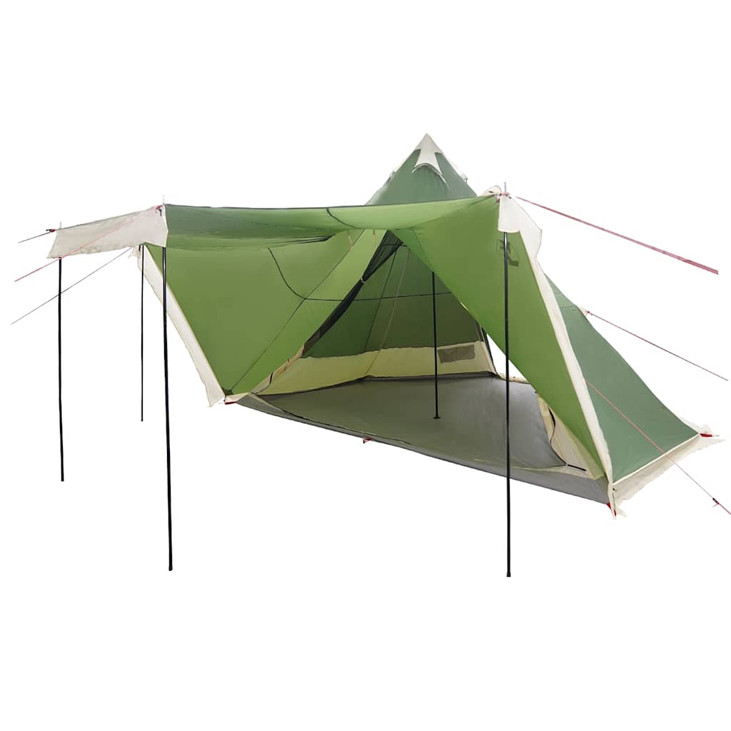 Vidaxl Tipi Family Tent, 6-Person, Green, Waterproof