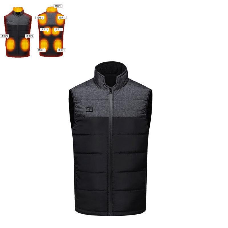 

Унісекс Розумний Жилет з Підігрівом з 21-зонним Контролем Постійної Температури та Кольоровою Гамою 4XL сірий колір/чорний