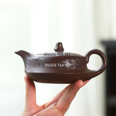 160ml Yixing Purple Clay Teapot Original Ore Purple Clay Handmade Beauty Tea Pot Chinese Tea Pot