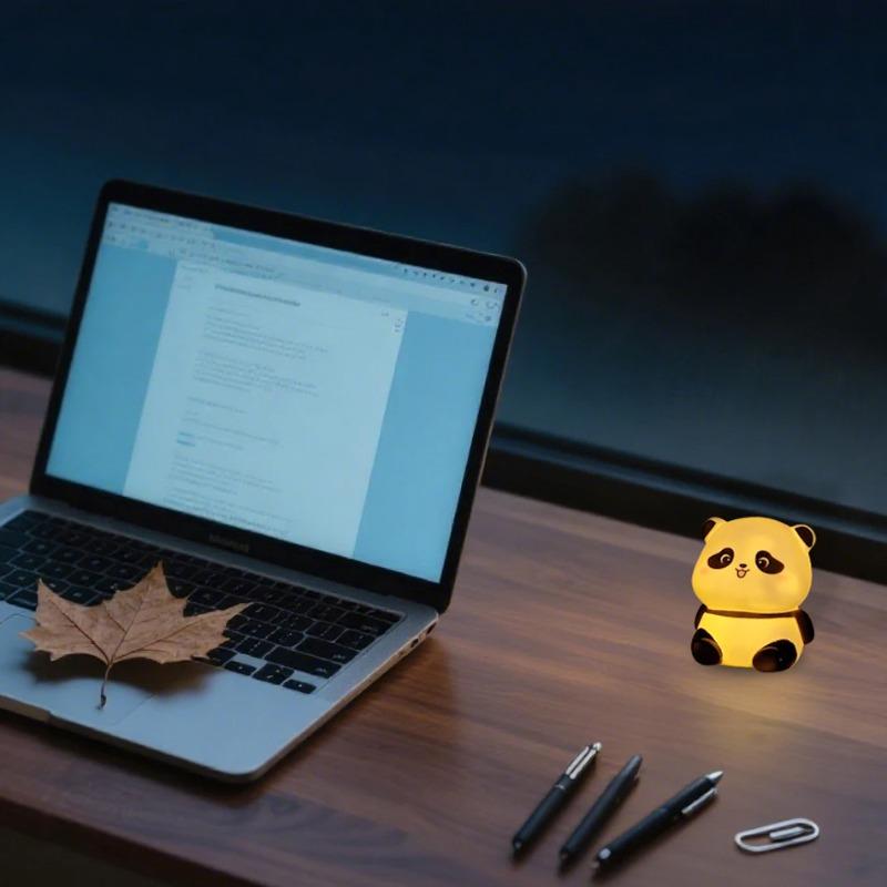 Latest Panda Led Night Light Living Room Cute Panda Plastic Lamp Bedside Decoration Creative Kids Night Light Birthday Present