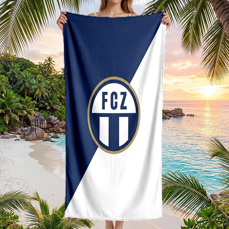 FC Zürich Print Quick Dry Beach Towel Microfiber Absorbent Portable Travel Swimming Towel