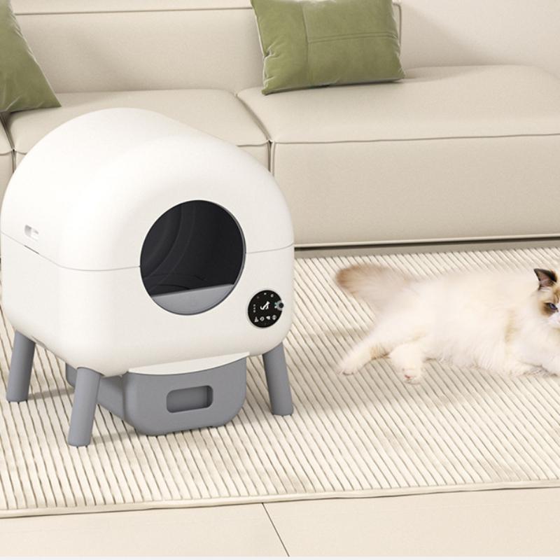 Smart Cat Litter Toilet Bowl Oversized Deodorized Cats Bedpans Box One-click Cleaning and Scooping Automatic Cats Supplies