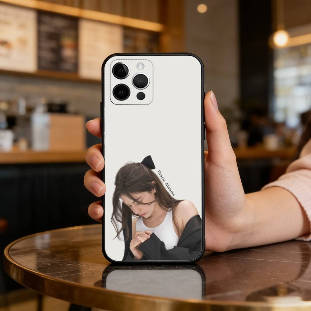 

Singer Gracie Abrams GA Soft Silicone Black Cover,Phone Case For iPhone 17,16,15,14,13,12,11 Plus,Pro Max,XS iPhone14
