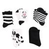 Fashion Women Black White Funny Autumn Cartoon Women Socks Cow Socks Cotton Hosiery Cow Print