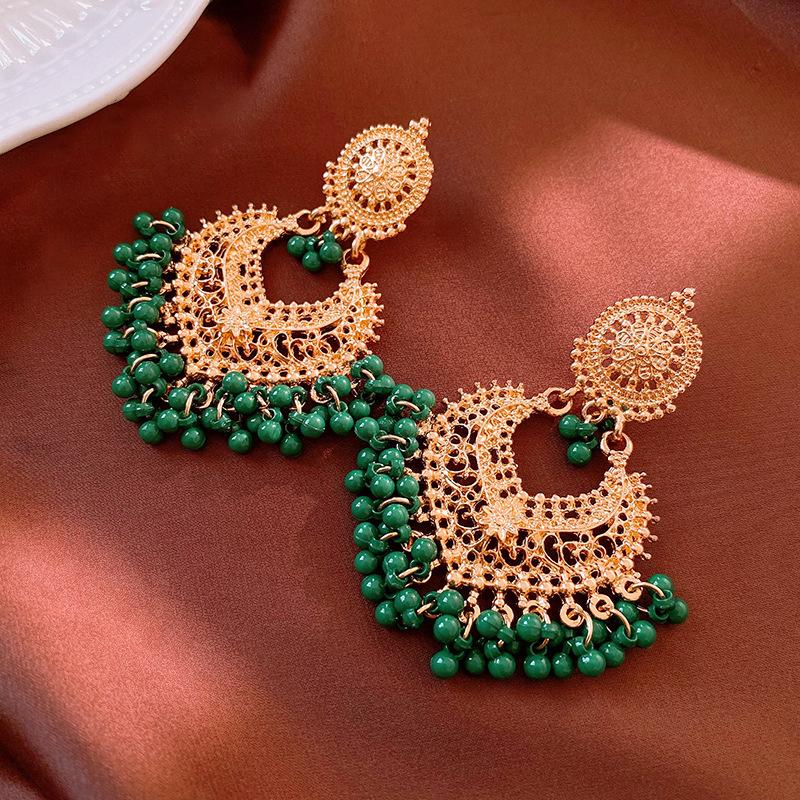 Medieval vintage earrings, court style niche high-end stud earrings Internet celebrity retro earrings jewelry women