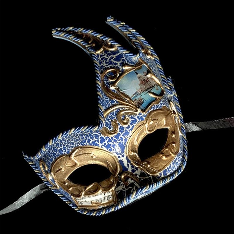 Masquerade Half Face Halloween Masquerade Eyemask Masquerade Costume Accsessory for Women Men Halloween Carnivals Proms