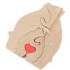 4.72x5.91x0.79in Beech Wood Bear Puzzle Ornament  Cabinet Surface Layout Craft
