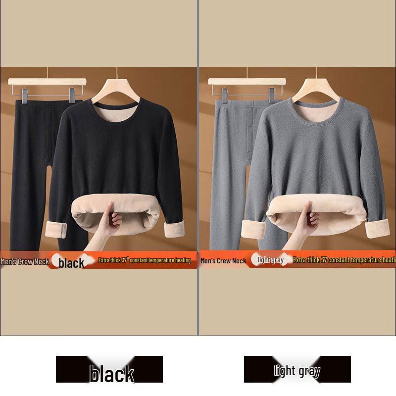 W.xuan Men's Super Warm Fleece Thermal Underwear Set