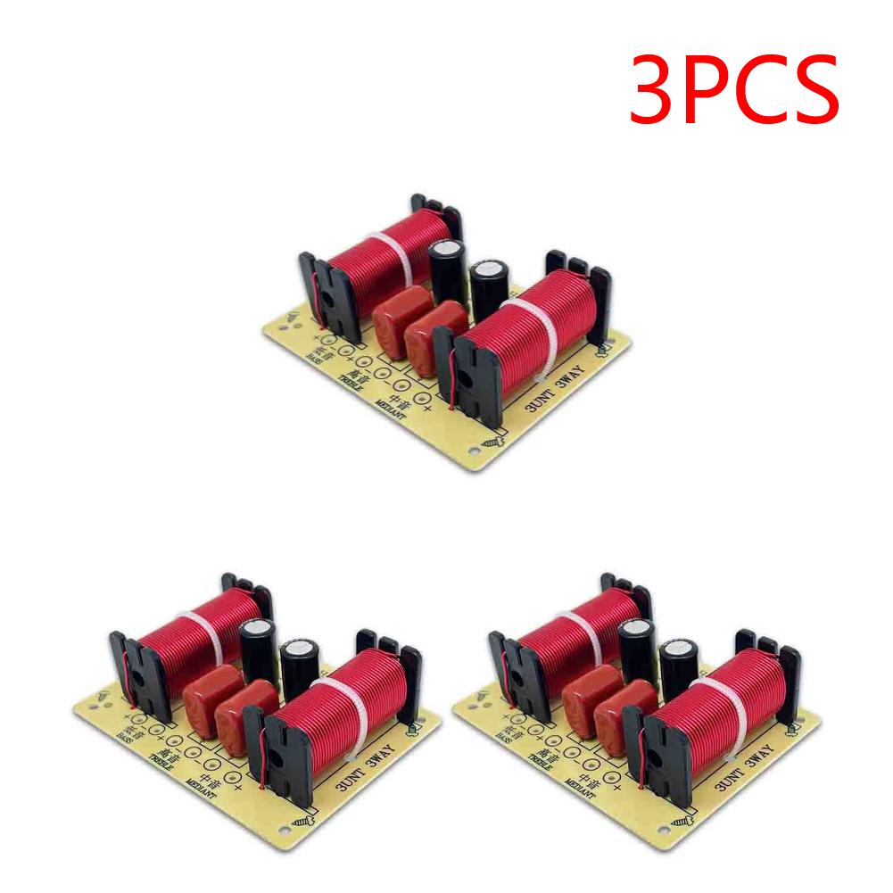 3 Way Speaker Crossover Circuit Treble Midrange Bass Module Frequency Divider Home Loudspeaker Filter Refit Accessory