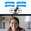 1080P/2K/4K USB Webcam with Microphone, Fill Light & Beauty Effects for Live Streaming and Video Conferencing
