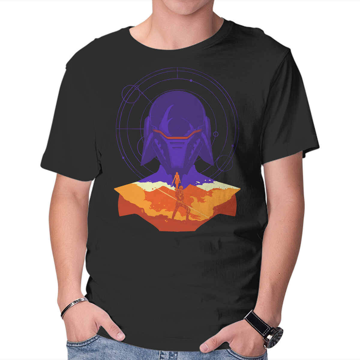 Unisex Crew Neck T-Shirt Fallen Order Graphic Short Sleeve Casual Tee M